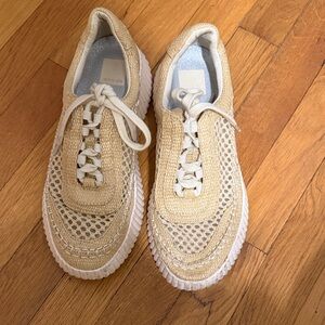 Dolce Vita Beige Woven Sneakers